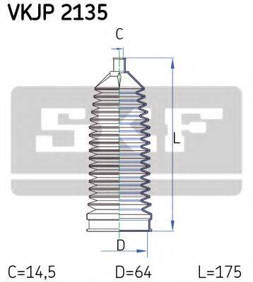 SKF VKJP2135 Комплект пильника, рульове керування