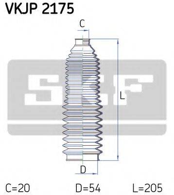 SKF VKJP2175 Комплект пильника, рульове керування