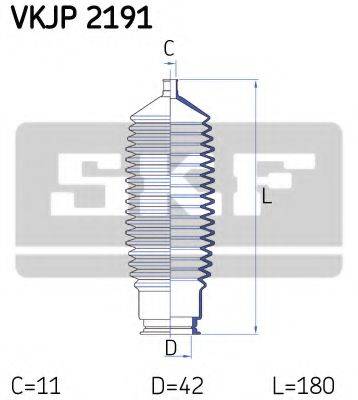 SKF VKJP2191 Комплект пильника, рульове керування