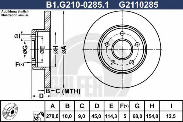 GALFER B1G21002851 гальмівний диск