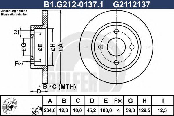 GALFER B1G21201371 гальмівний диск