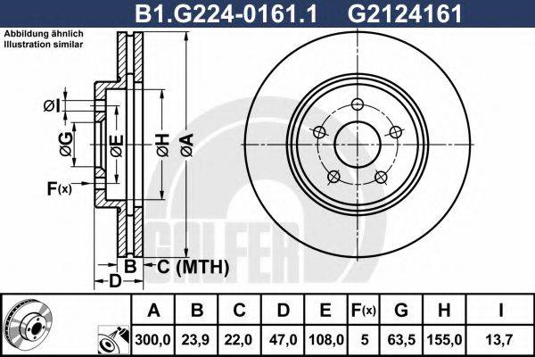 GALFER B1G22401611 гальмівний диск