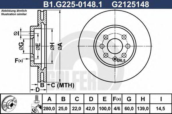 GALFER B1G22501481 гальмівний диск