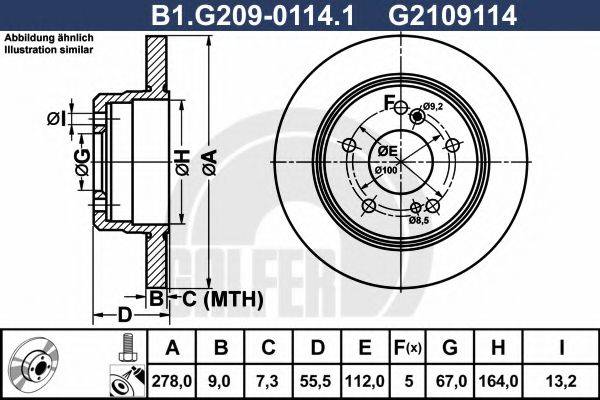 GALFER B1G20901141 гальмівний диск