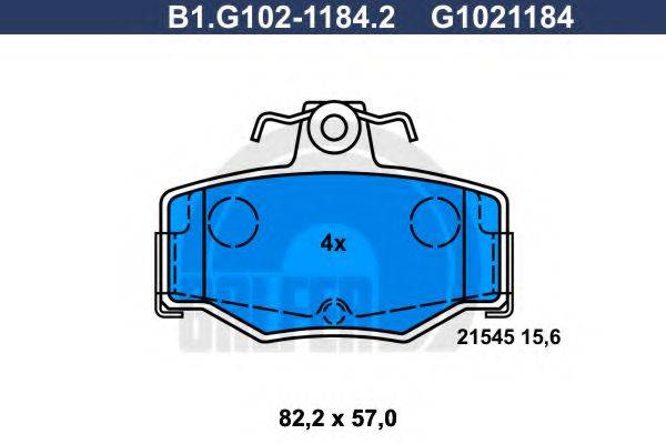 GALFER B1G10211842 Комплект гальмівних колодок, дискове гальмо