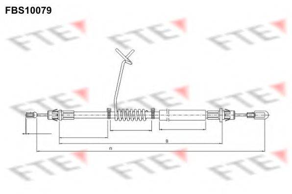 FTE FBS10079 Трос, стоянкова гальмівна система