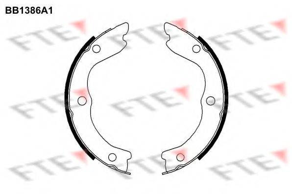 FTE BB1386A1 Комплект гальмівних колодок, стоянкова гальмівна система