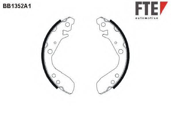 FTE BB1352A1 Комплект гальмівних колодок