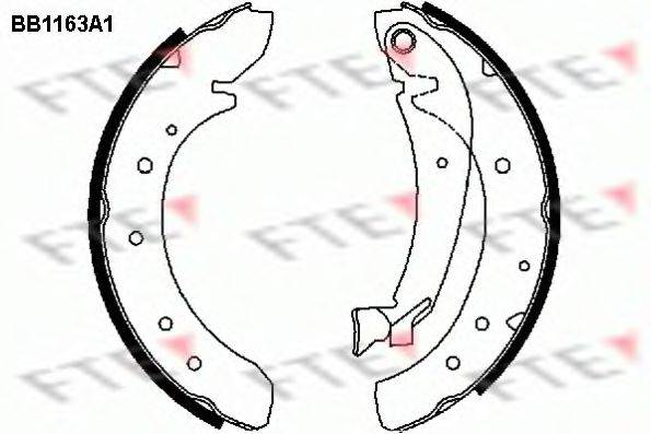 FTE BB1163A1 Комплект гальмівних колодок