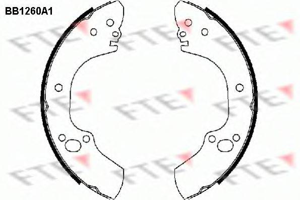 FTE BB1260A1 Комплект гальмівних колодок