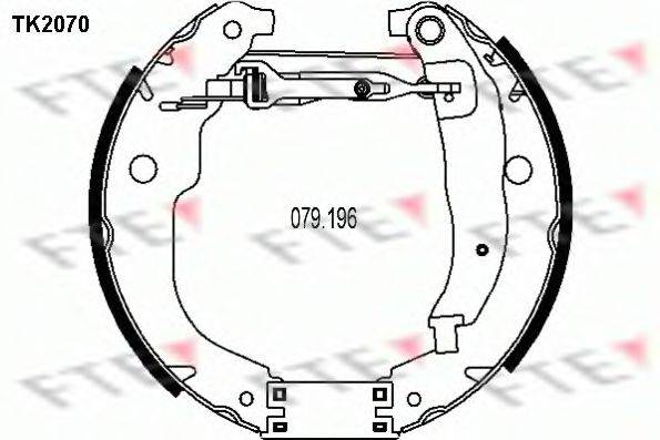 FTE TK2070 Комплект гальмівних колодок