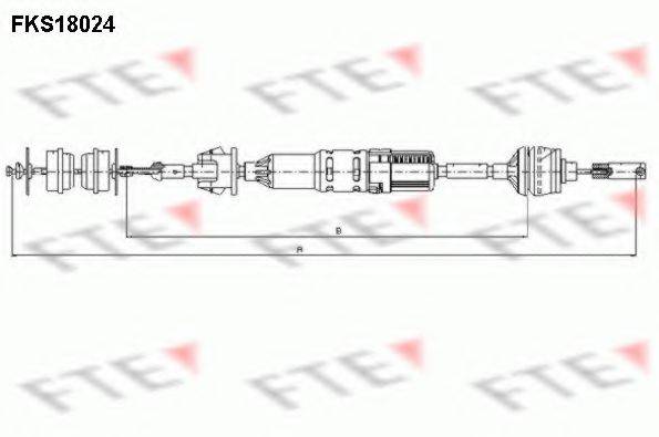 FTE FKS18024 Трос, управління зчепленням