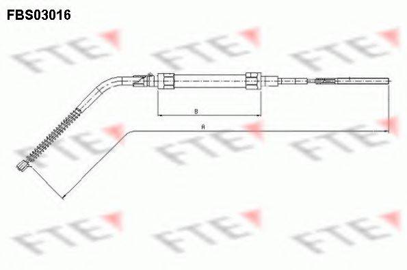 FTE FBS03016 Трос, стоянкова гальмівна система