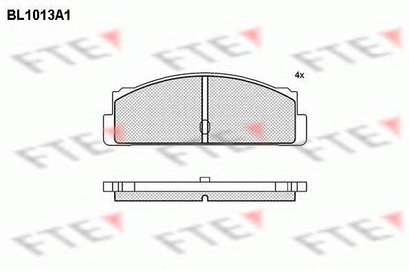 FTE BL1013A1 Комплект гальмівних колодок, дискове гальмо