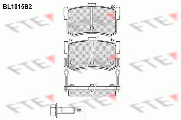 FTE BL1015B2 Комплект гальмівних колодок, дискове гальмо