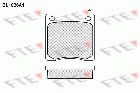 FTE BL1026A1 Комплект гальмівних колодок, дискове гальмо