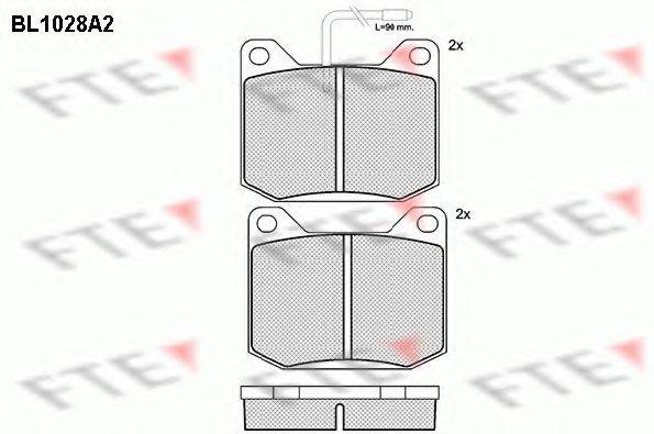 FTE BL1028A2 Комплект гальмівних колодок, дискове гальмо