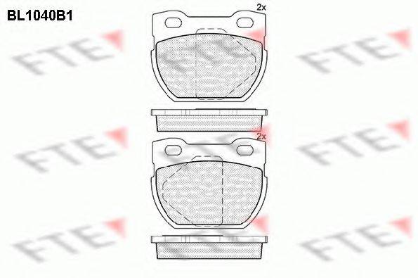 FTE BL1040B1 Комплект гальмівних колодок, дискове гальмо