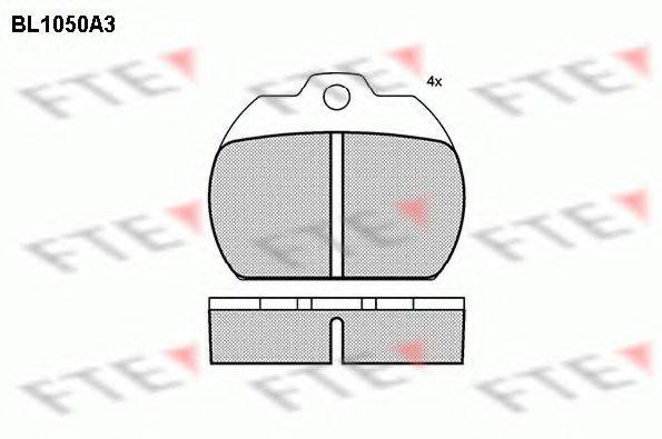 FTE BL1050A3 Комплект гальмівних колодок, дискове гальмо