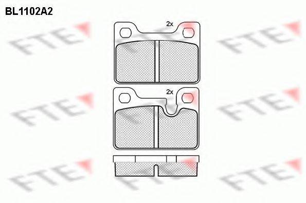 FTE BL1102A2 Комплект гальмівних колодок, дискове гальмо