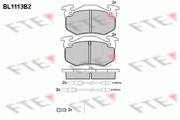 FTE BL1113B2 Комплект гальмівних колодок, дискове гальмо