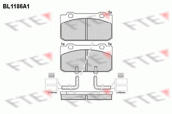 FTE BL1186A1 Комплект гальмівних колодок, дискове гальмо