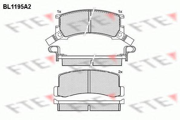 FTE BL1195A2 Комплект гальмівних колодок, дискове гальмо