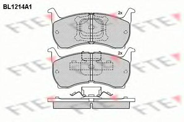 FTE BL1214A1 Комплект гальмівних колодок, дискове гальмо