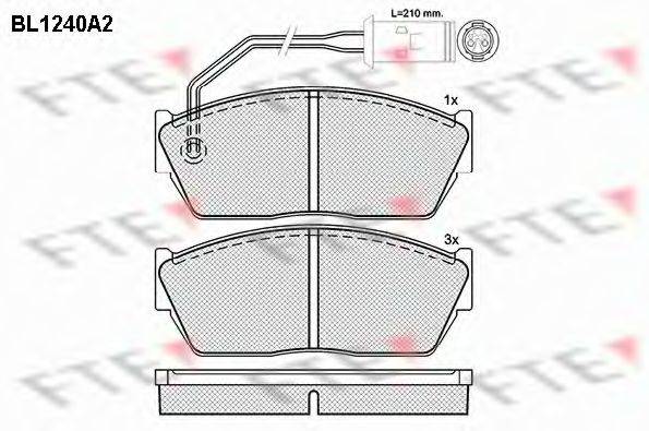 FTE BL1240A2 Комплект гальмівних колодок, дискове гальмо