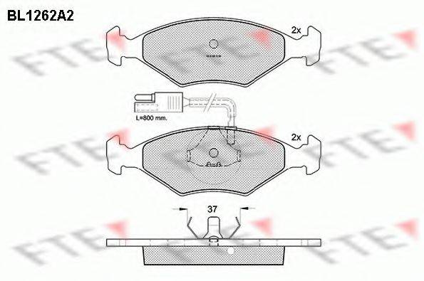 FTE BL1262A2 Комплект гальмівних колодок, дискове гальмо