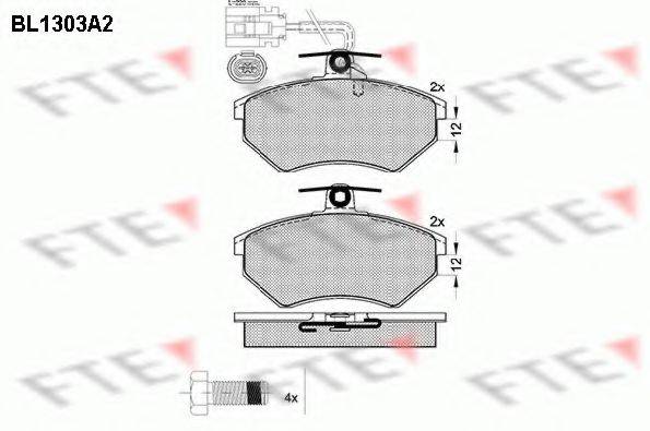 FTE BL1303A2 Комплект гальмівних колодок, дискове гальмо