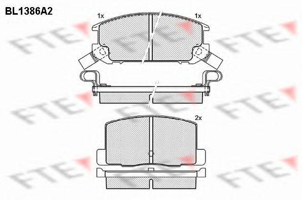 FTE BL1386A2 Комплект гальмівних колодок, дискове гальмо