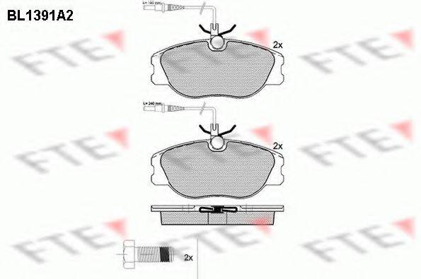 FTE BL1391A2 Комплект гальмівних колодок, дискове гальмо