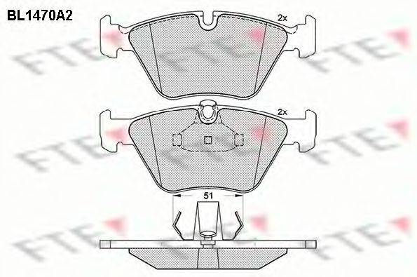 FTE BL1470A2 Комплект гальмівних колодок, дискове гальмо