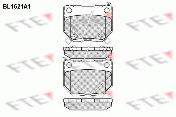 FTE BL1621A1 Комплект гальмівних колодок, дискове гальмо