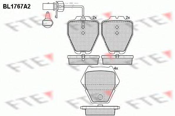 FTE BL1767A2 Комплект гальмівних колодок, дискове гальмо