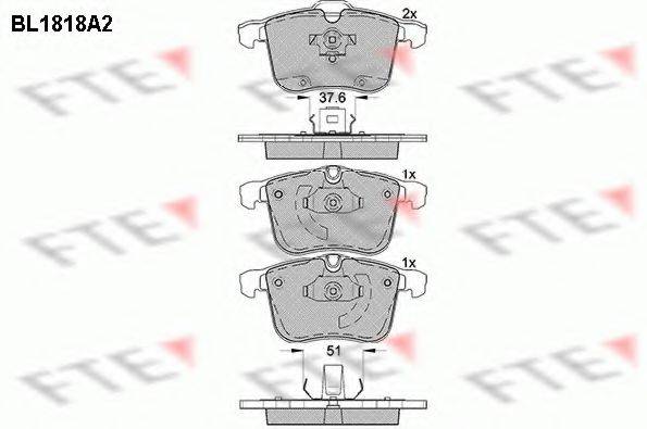 FTE BL1818A2 Комплект гальмівних колодок, дискове гальмо