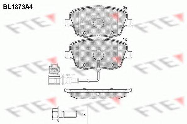 FTE BL1873A4 Комплект гальмівних колодок, дискове гальмо