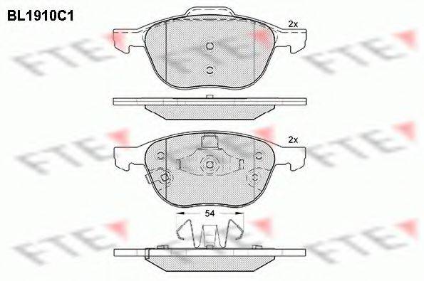 FTE BL1910C1 Комплект гальмівних колодок, дискове гальмо