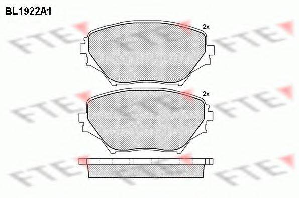 FTE BL1922A1 Комплект гальмівних колодок, дискове гальмо