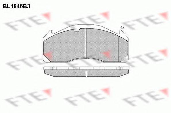 FTE BL1946B3 Комплект гальмівних колодок, дискове гальмо