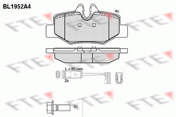 FTE BL1952A4 Комплект гальмівних колодок, дискове гальмо