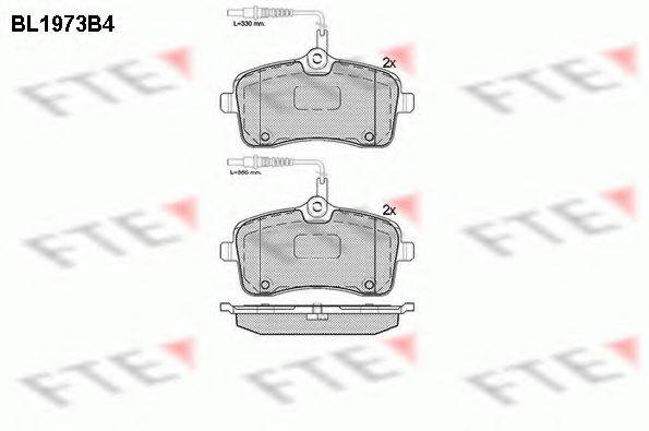 FTE BL1973B4 Комплект гальмівних колодок, дискове гальмо