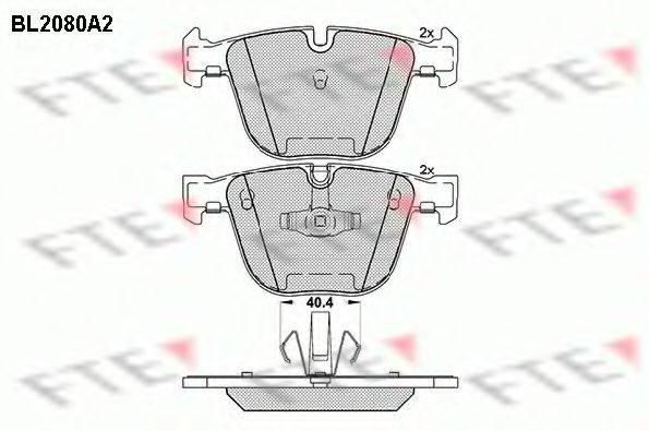 FTE BL2080A2 Комплект гальмівних колодок, дискове гальмо