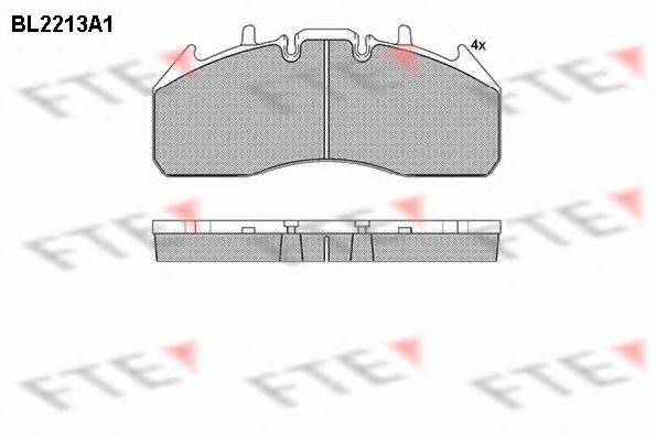 FTE BL2213A1 Комплект гальмівних колодок, дискове гальмо