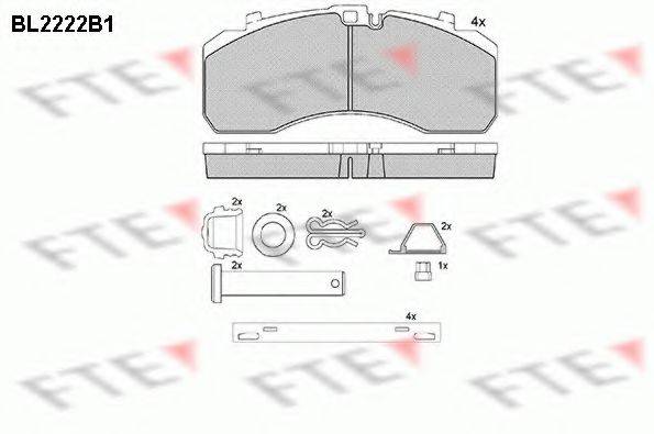 FTE BL2222B1 Комплект гальмівних колодок, дискове гальмо