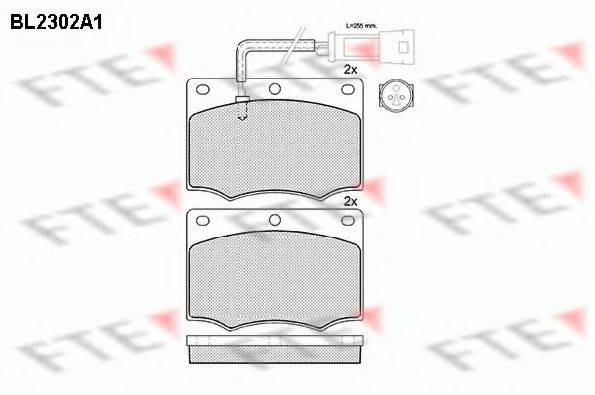 FTE BL2302A1 Комплект гальмівних колодок, дискове гальмо