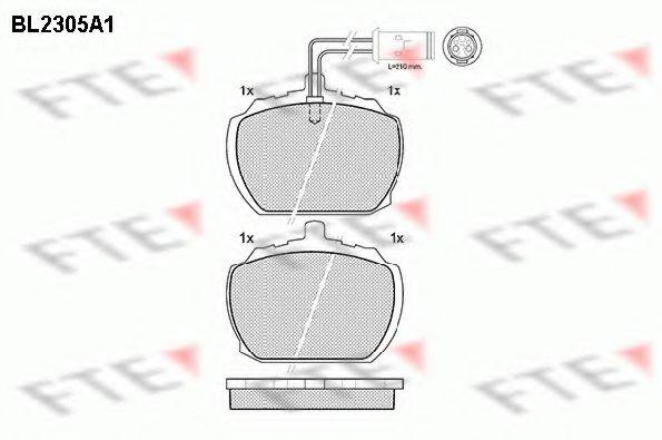 FTE BL2305A1 Комплект гальмівних колодок, дискове гальмо