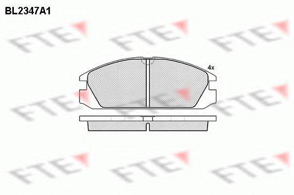 FTE BL2347A1 Комплект гальмівних колодок, дискове гальмо