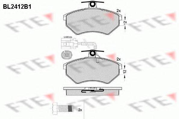 FTE BL2412B1 Комплект гальмівних колодок, дискове гальмо